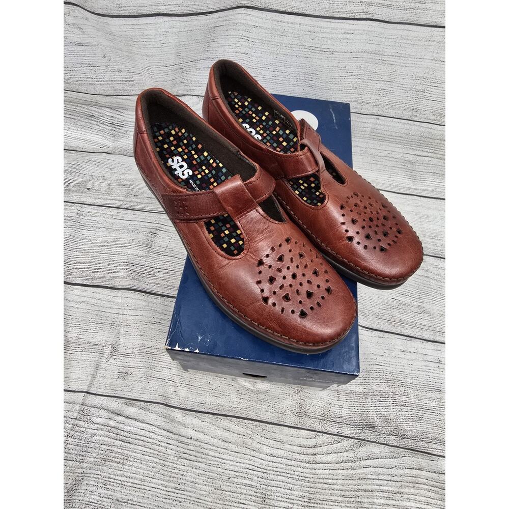 SAS Womens Size 8 N Leather Willow Slip On Loafers Walking Shoes Walnut Brown - Picture 2 of 12